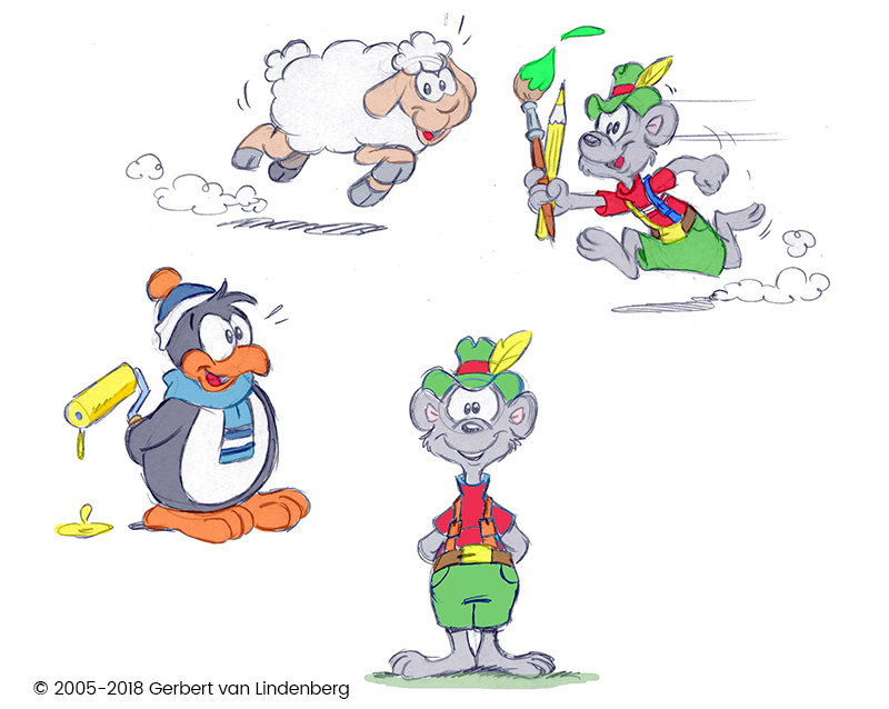 de ontwikkeling van cor en gerrit - mascottes van speelhoek.nl